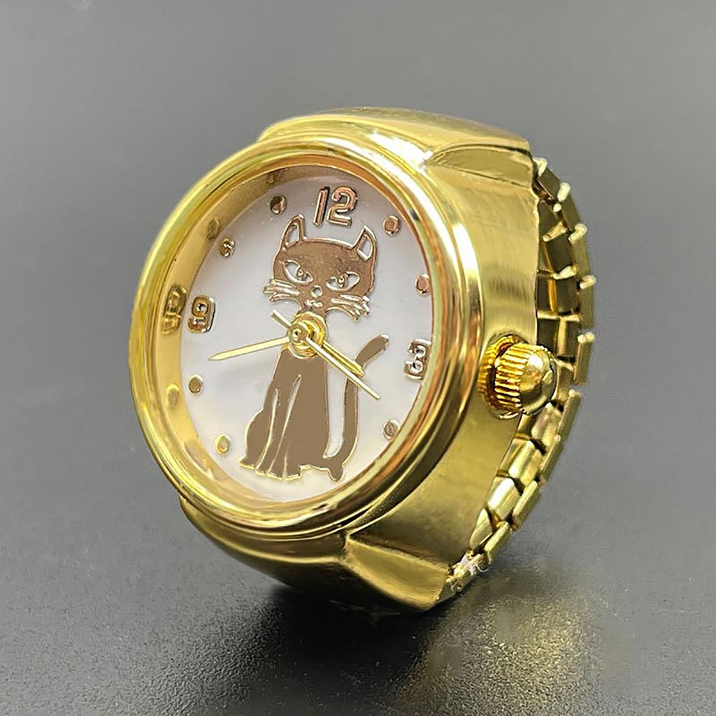 Ring Watch Fashion Square Ring Shape Watch Personality Creative Retro Style Ring Electronic Watch