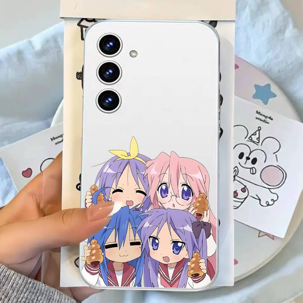 Kawaii Anime L-Lucky Star HD Clear Transparent Phone Case For Samsung Galaxy A52,A12,A51,S24,S23,S22ULTRA,S21 Edge,S20LITE,Plus,