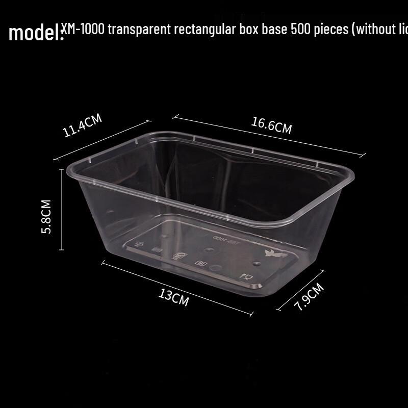 Rectangular Lidless Disposable Plastic Food Bowls