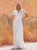 Fall/Autumn Lightweight Chiffon Wedding Dress Long Gown