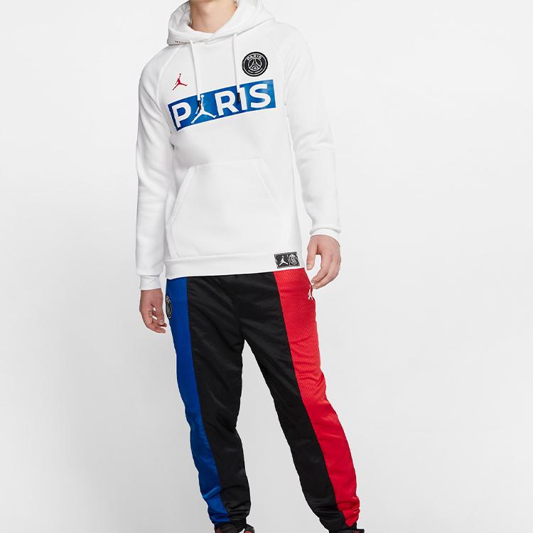 Jordan Paris Saint-Germain Fleece Hoodie Sweatshirt Herren Oberteile Weiß BQ8351-100
