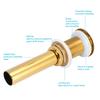 Push Bounce Bathroom Sink Drain Polish Gold Finish Draining Stopper Drain Stopper  Bathroom