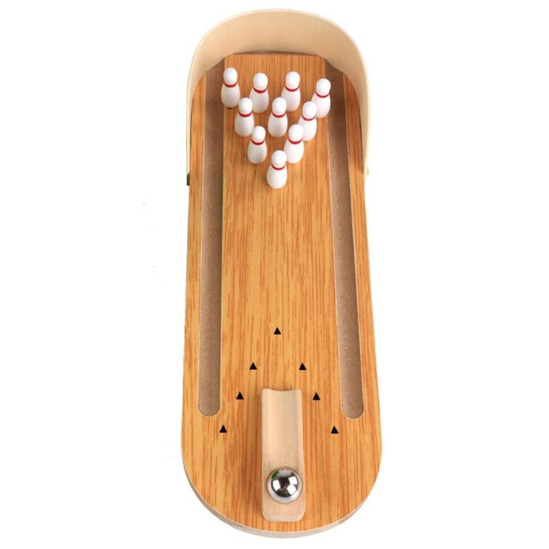 Набор для мини-боулинга, Деревянная настольная игра в боулинг, Настольная игрушка для боулинга, Домашний боулинг, Подарок для взрослого, ребенка, подростка, мальчика, девочки 1