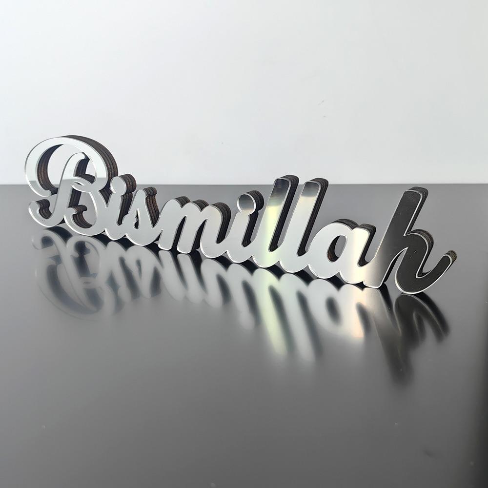 Bismillah Alhamdulillah Ramadan Acryl Buchstaben Schild Heim Tischdekorationen