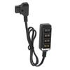 Camera Battery D Tap Male to 4 Female Splitter Power Cable Adapter 60cm Long for Matsushita Anton Port Batteries