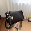 Soft leather lock square box messenger bag women's shoulder bag