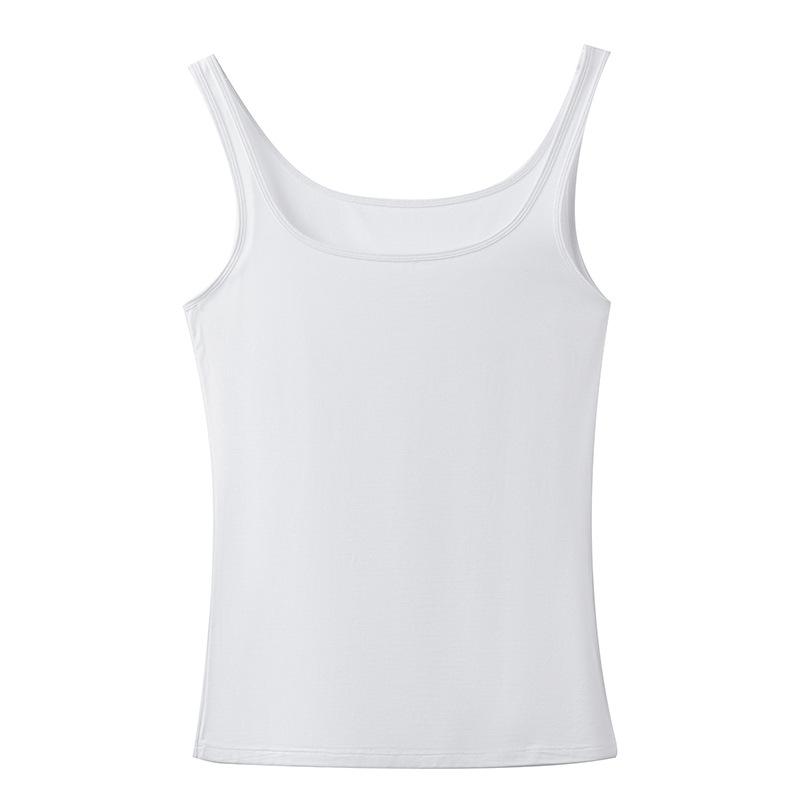 

Новый летний женский однотонный удобный спортивный жилет из модала, верхняя одежда, женский топ XXL белый