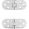 4 Pieces Folding Flip Hinges 180 Degree Hinges, Zinc Alloy, Folding Table Hinge, Drop Down Hinges For Folding Tables, Cabinets, Wardrobe Doors