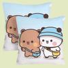Cartoon Bubu Dudu Pillow Covers Cartoon Sofa Decorative Home Double-sided Printing Short Plush Cute Cushion Cover