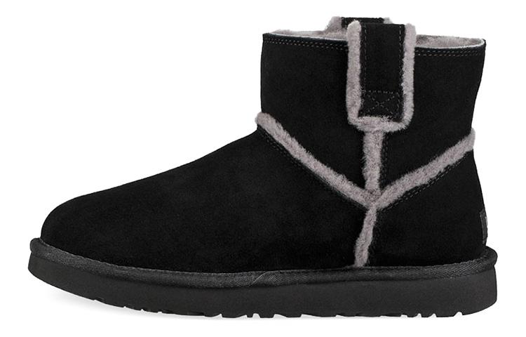 UGG Classic Mini Spill Seam Fleece Lined Black Women s 1100211-BLK 36
