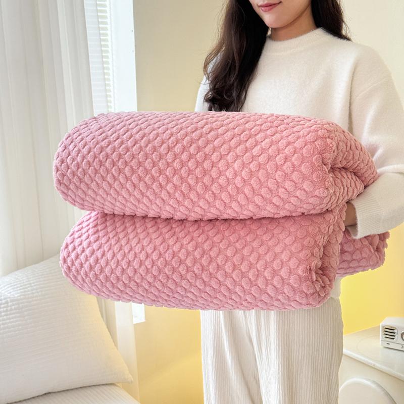 Solid Color Throw Blanket, Modern Simple Style White Blanket, Multifunctional Blankets Suitable for Sofa Travel Hotel Multi-size