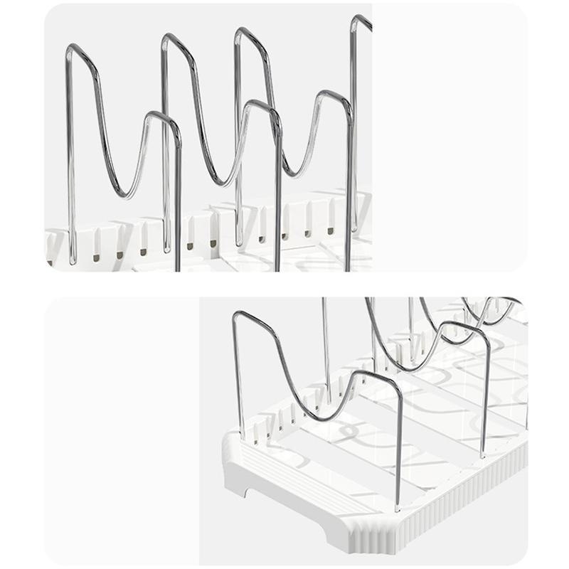 1pc Kitchen Retractable Storage Rack Multi-functional Cabinet Bowl Shelf Kitchen Pot Cookware Draining Rack Kitchen Organizer