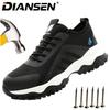 Breathable Safety Shoes Steel Toe Boots For Men Anti-Drop Anti-Puncture Lightweight Work Sneakers Comfortable Work Shoes