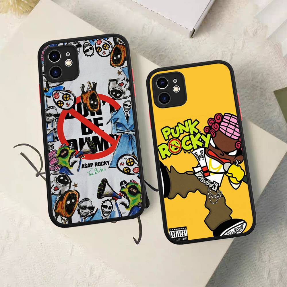 A-ASAP R-Rocky Non Essere Stupido Custodia Per Telefono Per IPhone 16e 16 15 14 13 12 11 Pro Max X XS Max Plus Opaca Trasparente