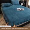Winter Milk Velvet and Velvet Bed Sheet Single Mattress Cover Coral Velvet Thickened Bed Cover Single Full Package Bed Sheet Protective Cover