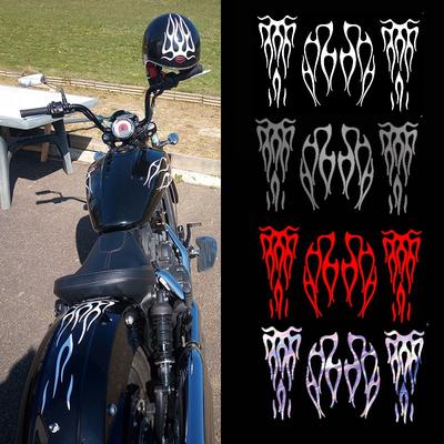 Flame Sticker for Motorcycle Gas Tank & Fender Decals Vinyl Waterproof 1 Set