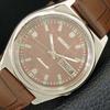 VINTAGE SEIKO AUTOMATIC 7009A JAPAN MENS BROWN COLOR DIAL WATCH A708527-1
