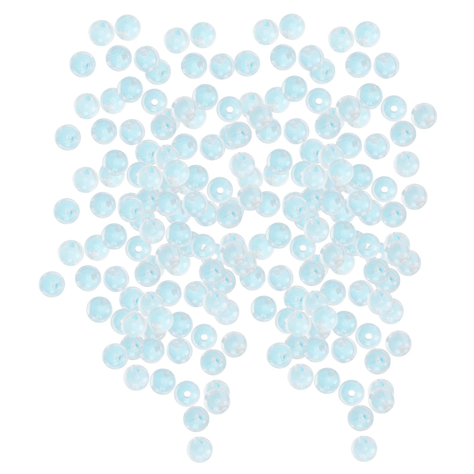 

Resin Glossy Beads DIY HandMade Necklace Bracelet Jewelry Beaded Accessories 8MM 500g(Blue )