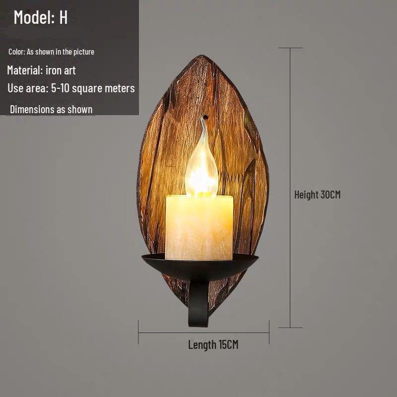 

Американский ретро-промышленный настенный светильник с деревянным дизайном With 4W LED Edison bulb