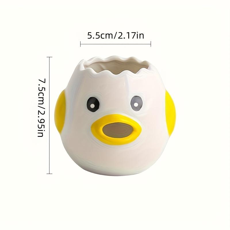 2pcs Ceramic Adorable Duck Egg Yolk, White Separator , Cute Duck-Shaped Baking Tool with Easy Pour Design, Durable Kitchen Gadget for Baking