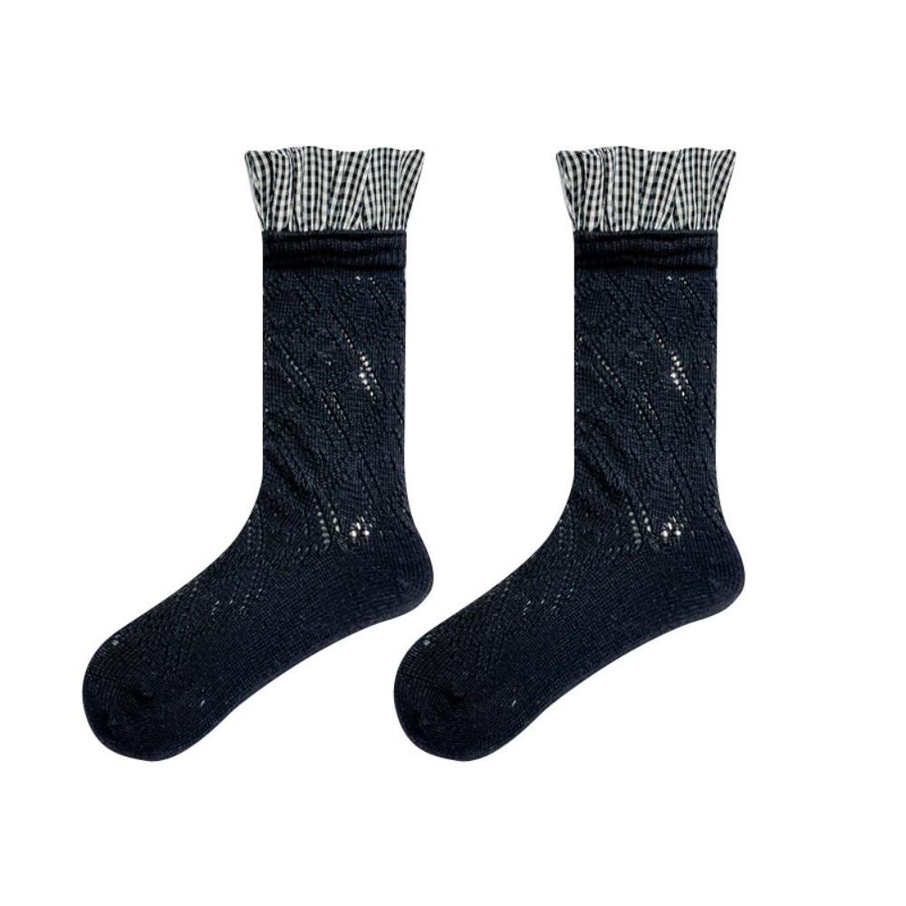 Korean Mesh Thin Ruffle Sock Ballet Style Sweat-absorbing Short Sock Breathable Summer Sock Summer One Size