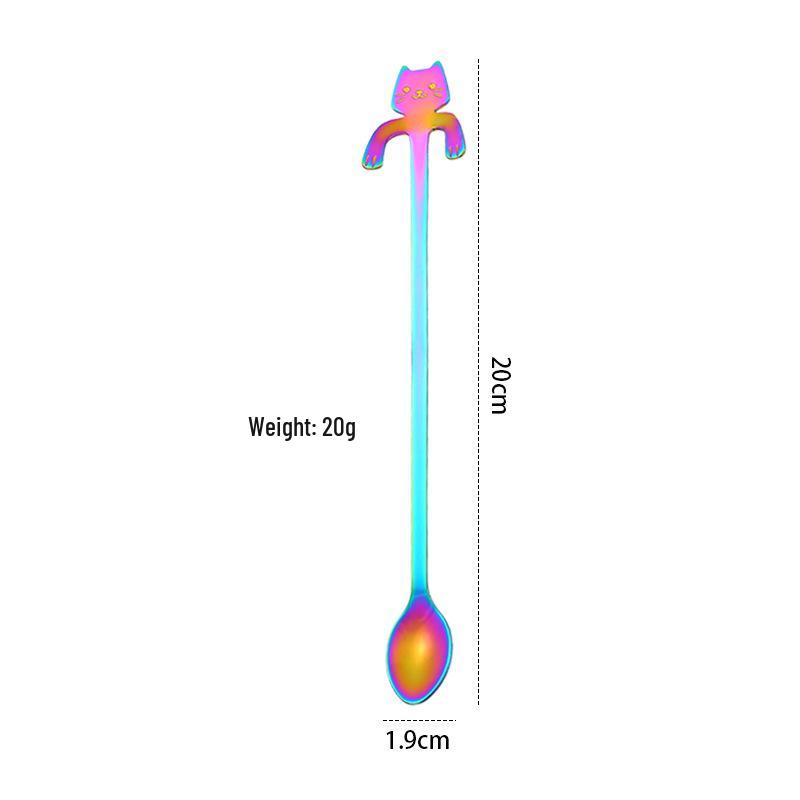 304 Stainless Steel Cat-Shaped Coffee Stirring Spoon