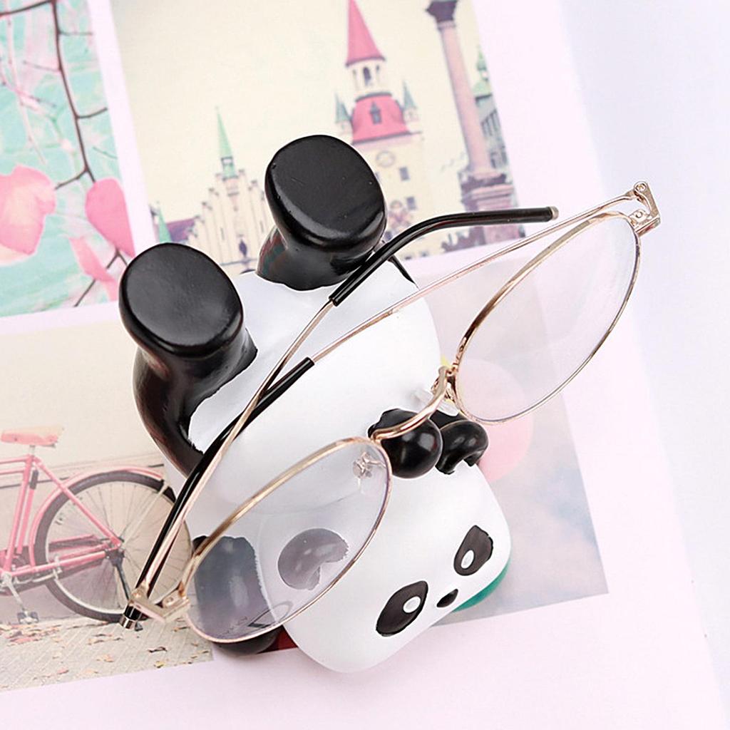 Animal Glasses Holder Resin Panda Shape Eyeglass Holder Funny Decorative Eyeglasses Organizer Display Stand for Nightstand Desk