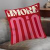 1Pc Amore Mio Text Throw Pillow Cover, 2D Double-Sided Print Soft Polyester Cushion Case For Home Sofa Bedroom Car Decor