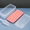 Ice Cube Tray with Lid and Scoop 36 Grids Large Capacity Ice Maker Mold with Bin Stackable Square Ice Cube Container Reusable