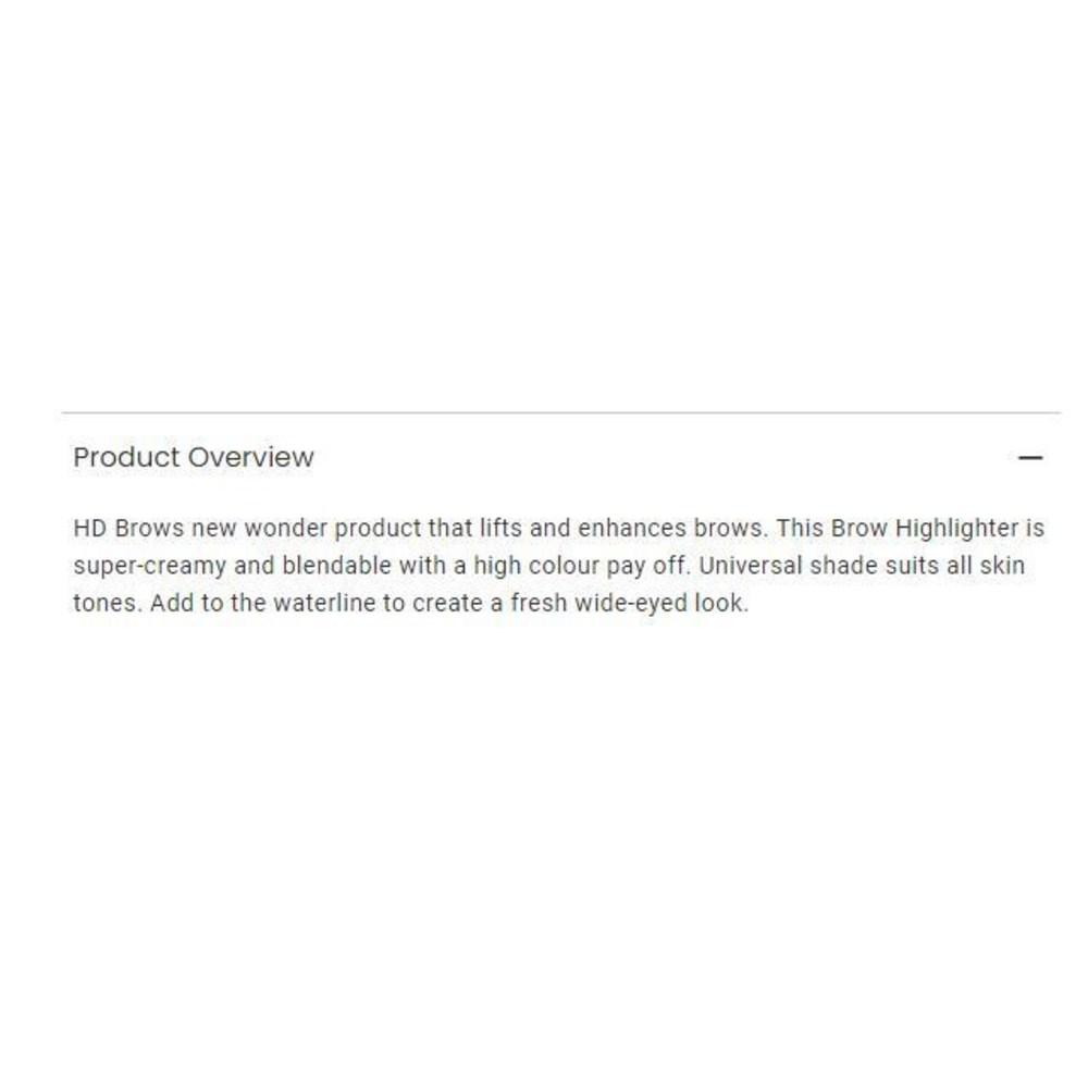 HD Brows HB Brows Eyebrow Nude Eyebrow Highlighter 2 Pack, 2 Pieces