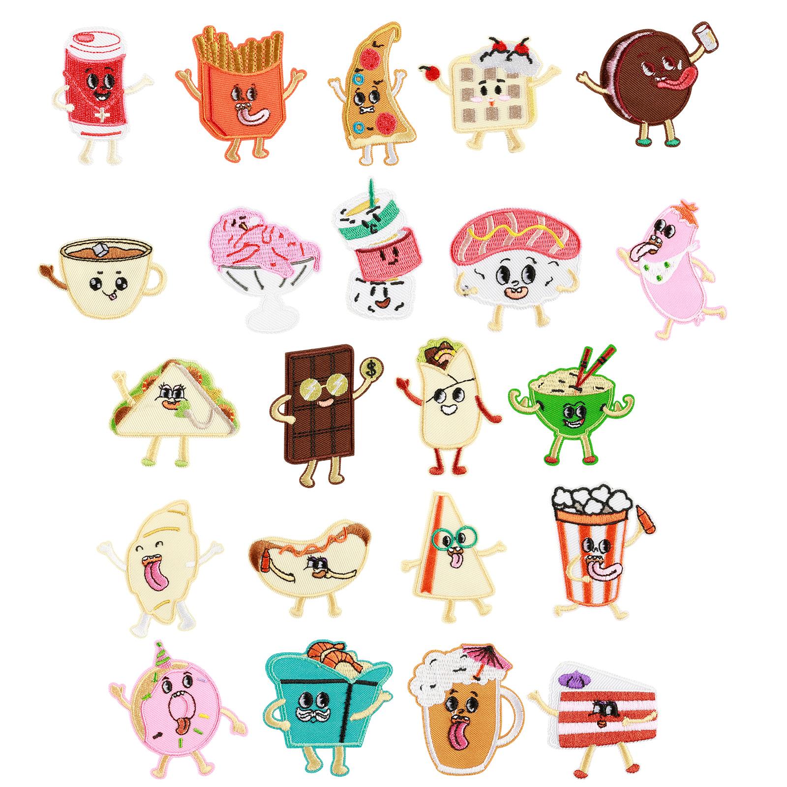 

22 Pcs Cake Embroidery Patches Dessert Sewing Patches for DIY Clothing Decoration and Crafting Projects