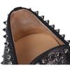 Christian Louboutin PIK BOAT FLAT Pick Boat Lame Fabric Spike Slip-On Shoes 44 Black seriesUsed