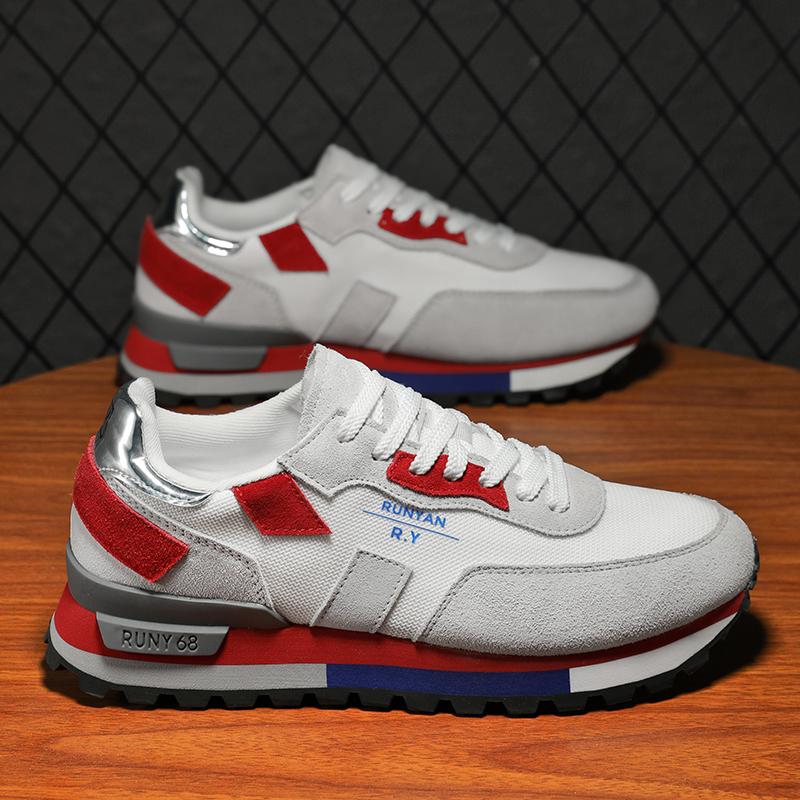 TUINANLE Dicksohlige Pops Schuhe Herren Bequeme Laufschuhe Agan Schuhe Niedrige Mode Atmungsaktive Sport-Sneaker Herren