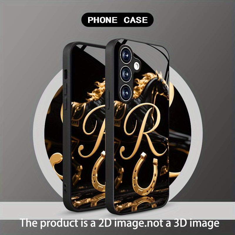 Golden Letters Durable PhoneCase Glass PhoneCase for Samsung Galaxy S26 S25 S24 S23 S22 S21 FE Ultra Plus Men's Style Business
