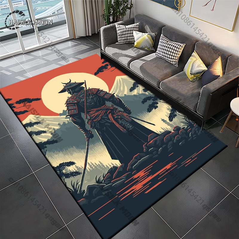 Samurai Spirits Teppe Yoga Stue Romdekor Barnas Krypematte Dørmatte Stue Områdeteppe Spill Vaskerom Gulvmatte