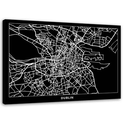 Canvas Print, Dublin - City Plan