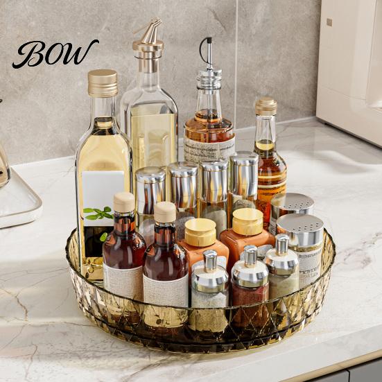 Durable Kitchen Organizer 360 Degree Rotating Spice Rack, Lazy Susan Turntable Organization Rack for Cabinet, Pantry, Seasoning Bottle Holder