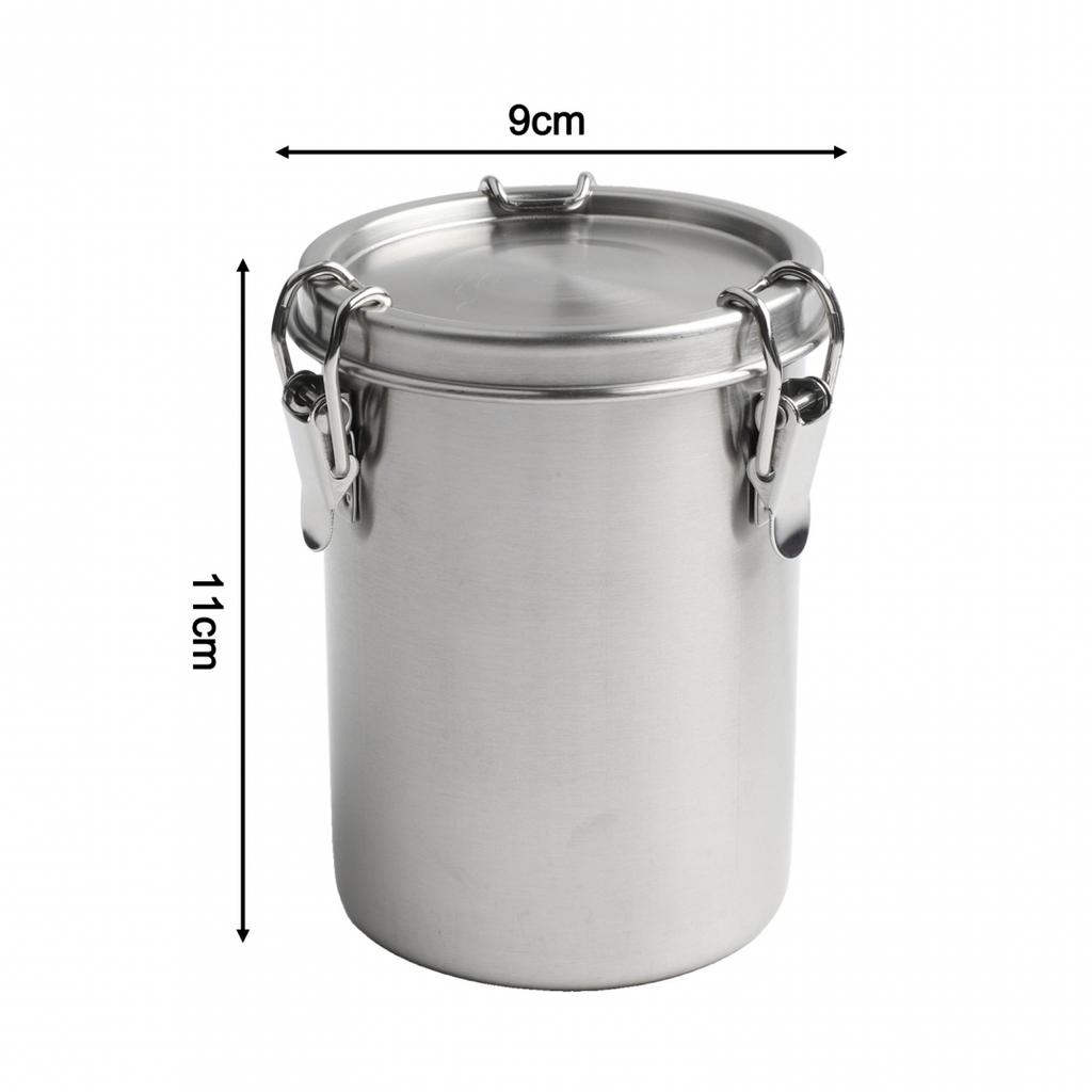 Stainless Steel Food Storage Canister Airtight Seal Anti Rust Easy To Clean