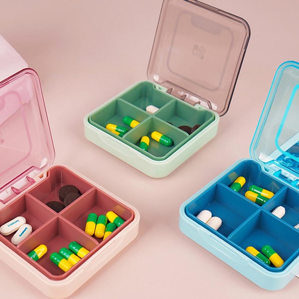 Medicine Storage Box Portable Sealed Dust-Proof Medicine Box Carry With You Divided Tablet Box Divided Packaging