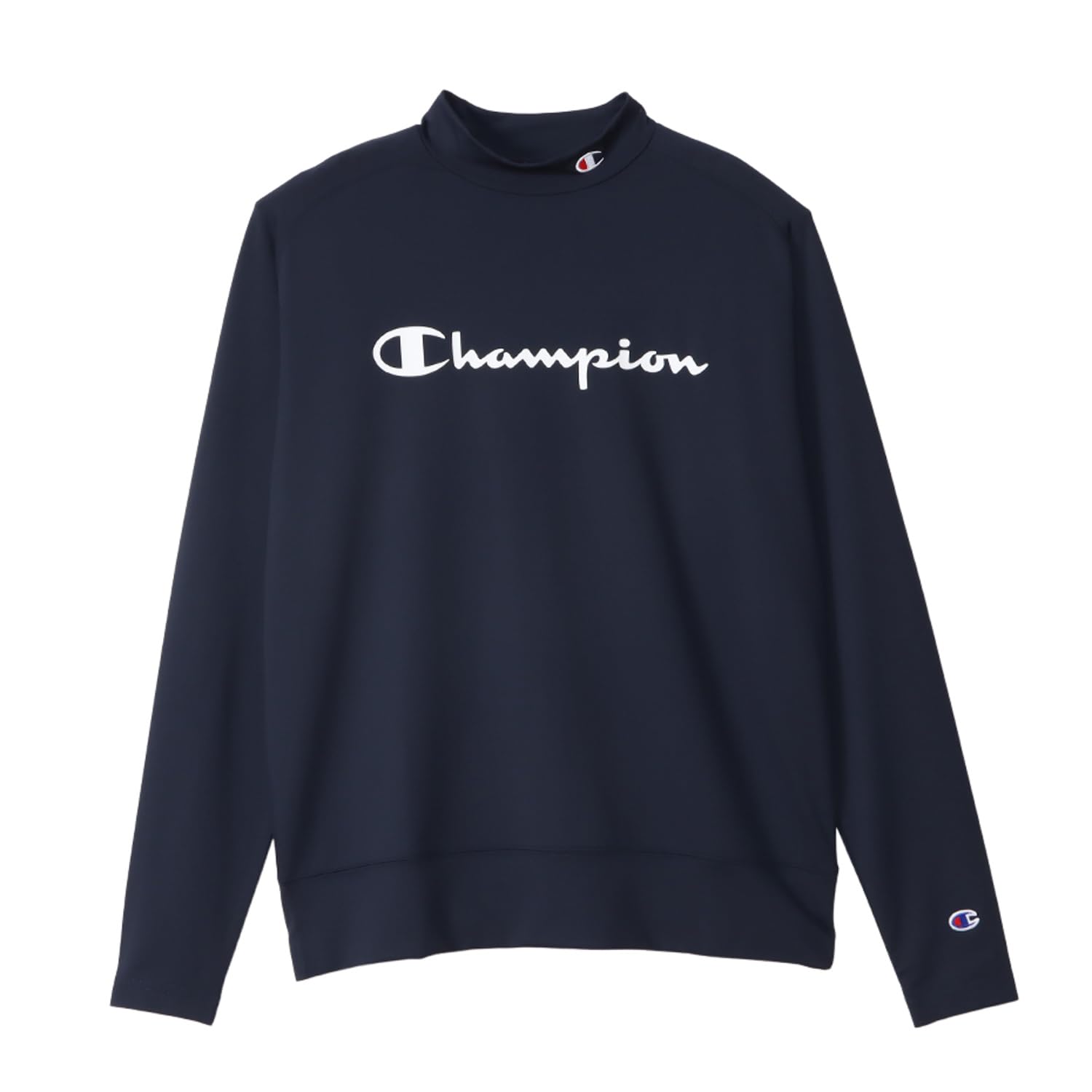 

Champion Golf Size Long Odor UV Script Long Sleeve Mock Neck Shirt Men s T-Shirt, C3-ZG402, Navy, L, Sleeve, Antibacterial, Resistant, Quick-Drying,