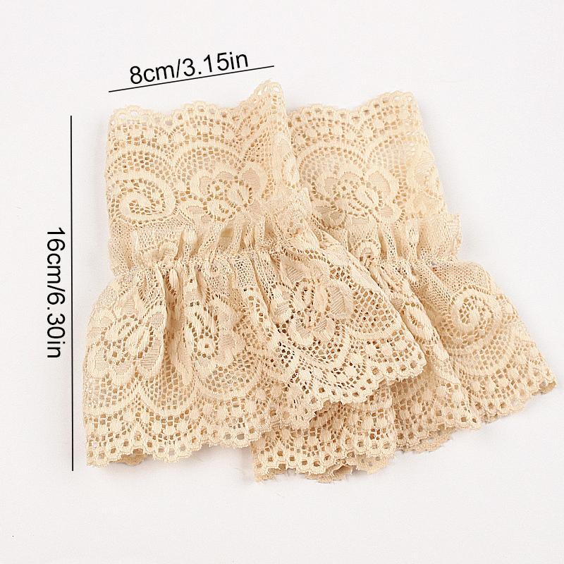 1PC Women's Lace Horn Sleeve Cover Skin friendly Soft Mesh Ruffle Edges Hollow out Fashion Item