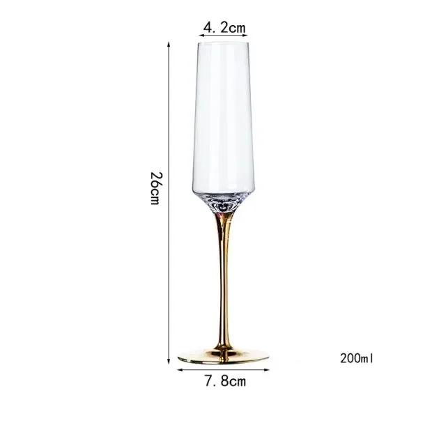 Creative Gold Electroplating Wine Glasses Cup Luxury Lead-free Crystal Goblet Champagne Glass Cocktail Glasses Wedding Drinkware