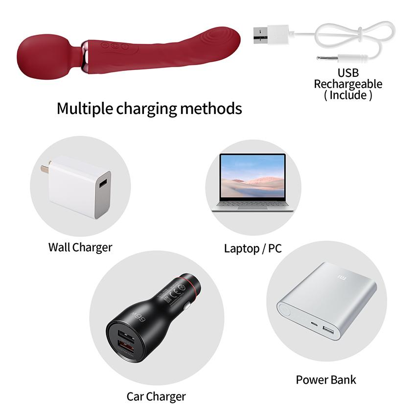 Powerful Dildos Vibrator Dual Motor Silicone Wand G-Spot Massager Sex Toy for Couple Clitoris Stimulator Adults Product