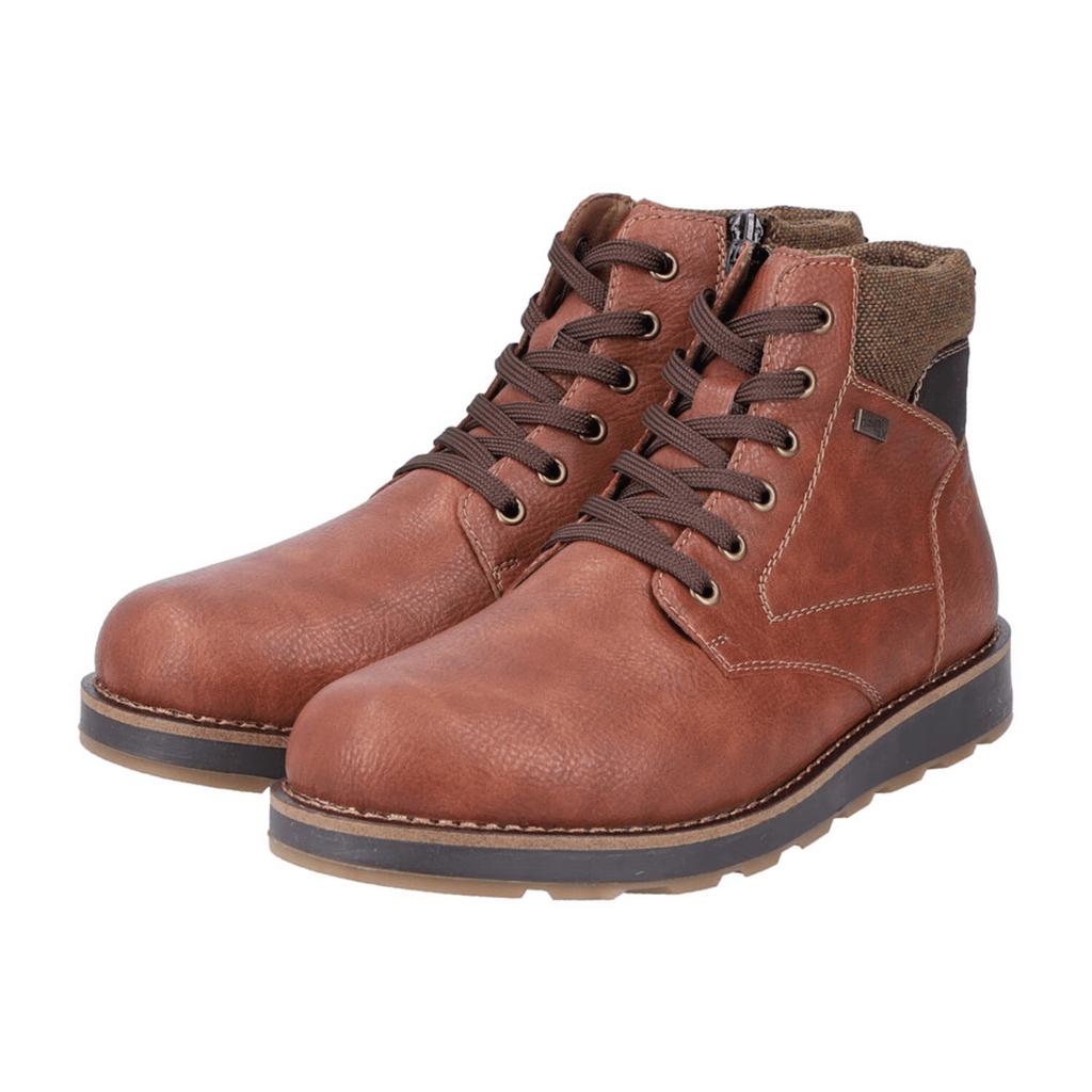 Ботинки Rieker 30040 на шнуровке коричневые