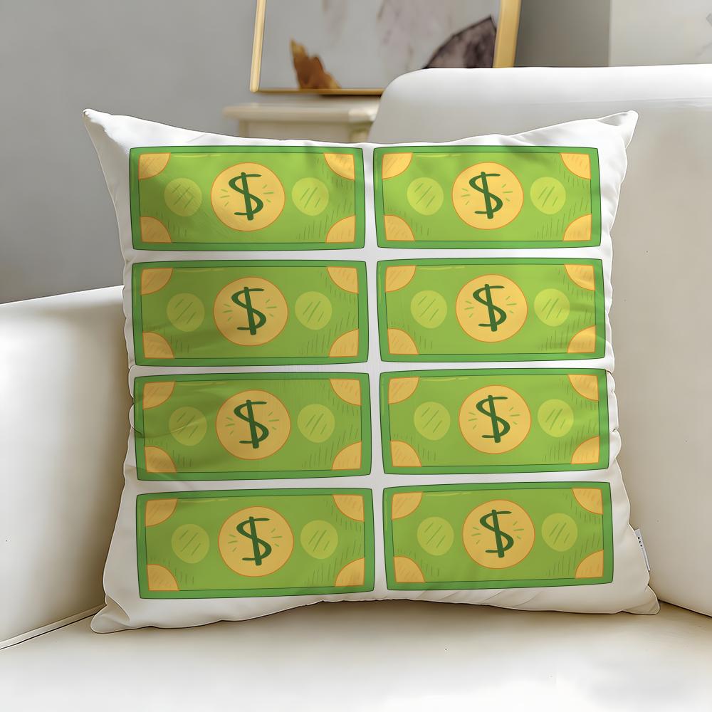 

classic theme play money Cushion Cover Soft & Easy-Wash Pillow Case – Versatile for Couch, Bed, Travel and Office 30cmx30cm
