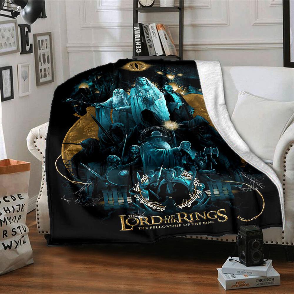 1pc Lord of the Rings Fellowship of the Ring Blanket Lightweight Flannel Throw for Sofa Bed Travel Camping Livingroom Office Couch Chair 1141KK