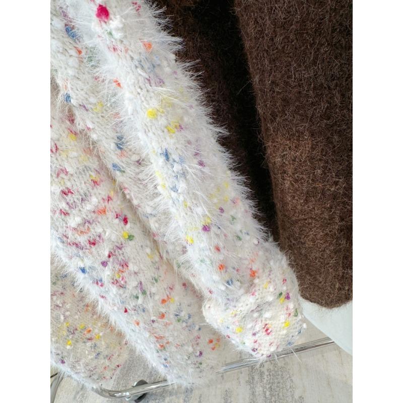 Women's Gentle, Colorful, Lazy Sweaters, Autumn and Winter, High-end Wear, Loose and Soft Knitted Tops