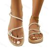 Fashion Women's Sandals Shoes Female 2025 Open Toe Plus Size Casual Sandals Women Round Toe Flat Fashion Outdoor Beach Shoes for Tourism