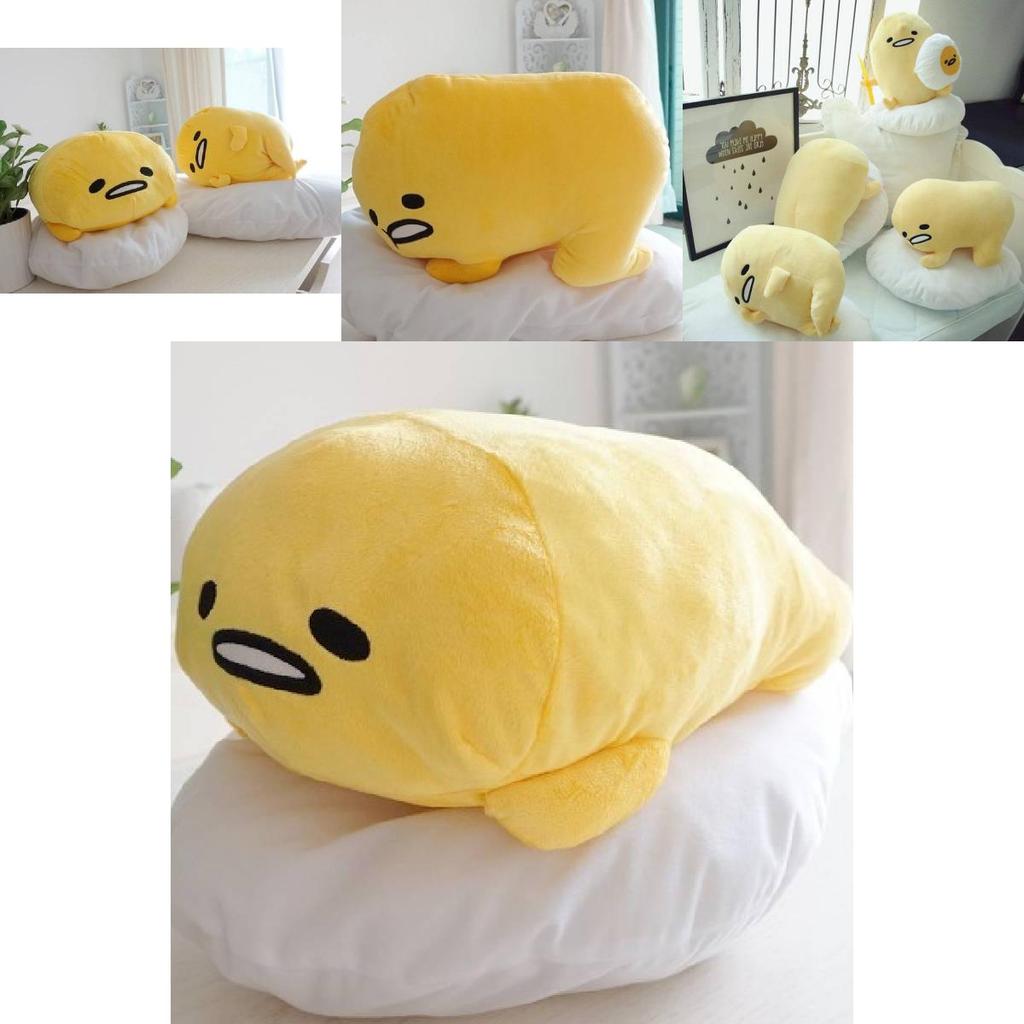 Adorable Large Gudetama Plush Pillow Soft Cuddle Cushion With Premium Pp Cotton Filling