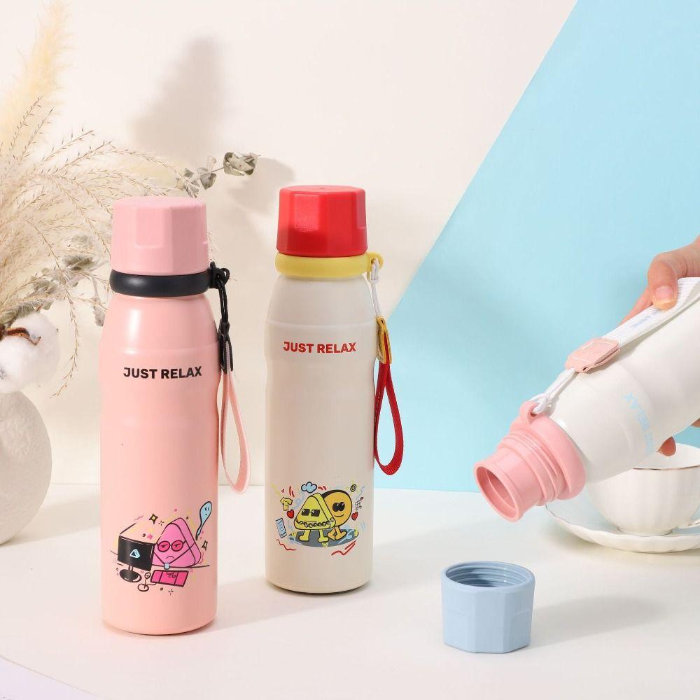 316 Stainless Steel Cartoon Insulation Cup 650ml Thermos Water Bottle Portable Vacuum Flask  Kid